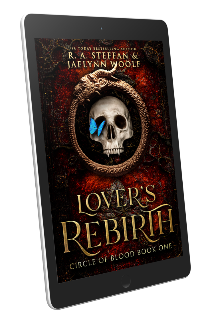 Lover's Rebirth ebook cover, paranormal vampire romance e-book