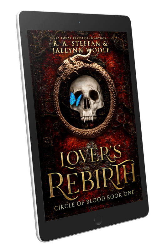 Lover's Rebirth ebook cover, paranormal vampire romance e-book