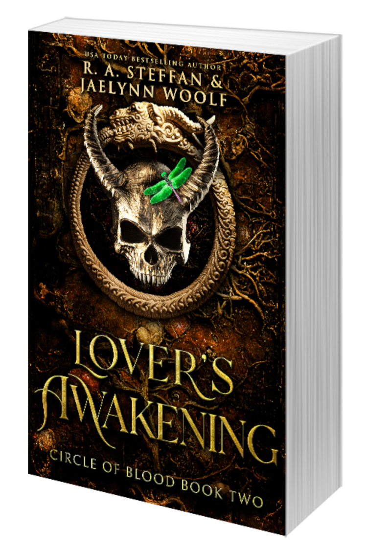 Lover's Awakening paperback cover, paranormal vampire romance book