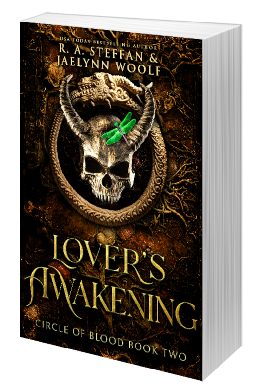 Lover's Awakening paperback cover, paranormal vampire romance book