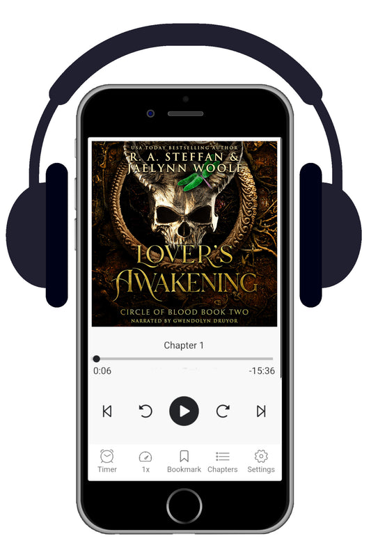 Lover's Awakening audiobook cover, vampire romance