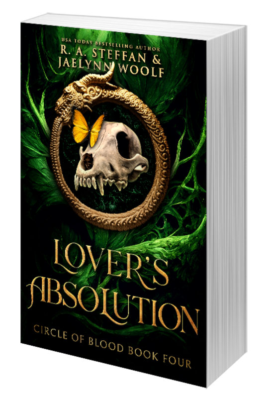Lover's Absolution paperback cover, paranormal vampire romance book