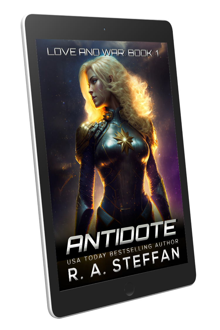 Antidote Love and War e-book cover, sci-fi romance book