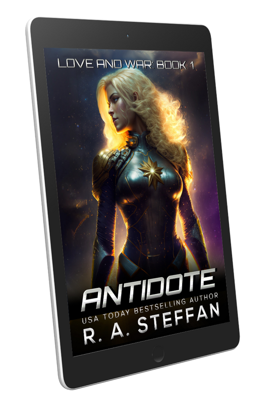 Antidote Love and War e-book cover, sci-fi romance book