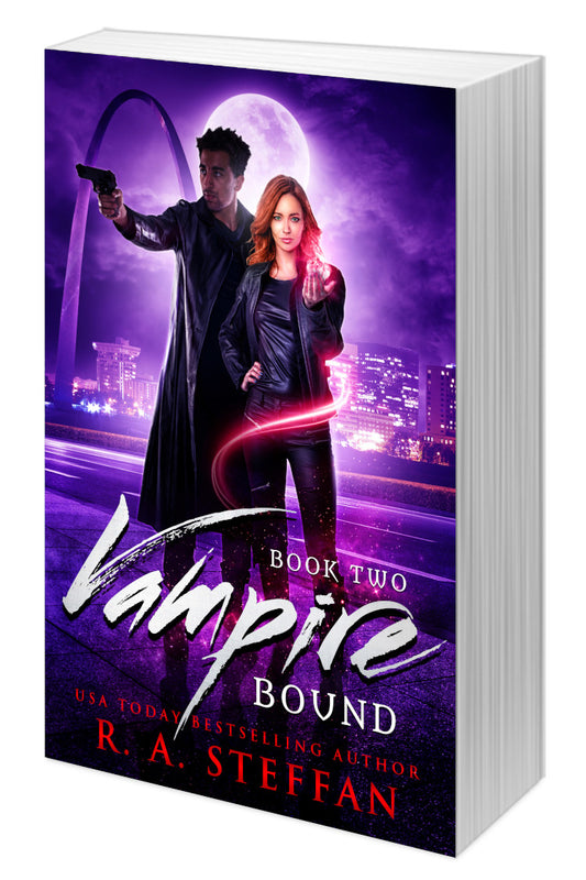 Vampire Bound Book Two cover, paranormal romance paperback