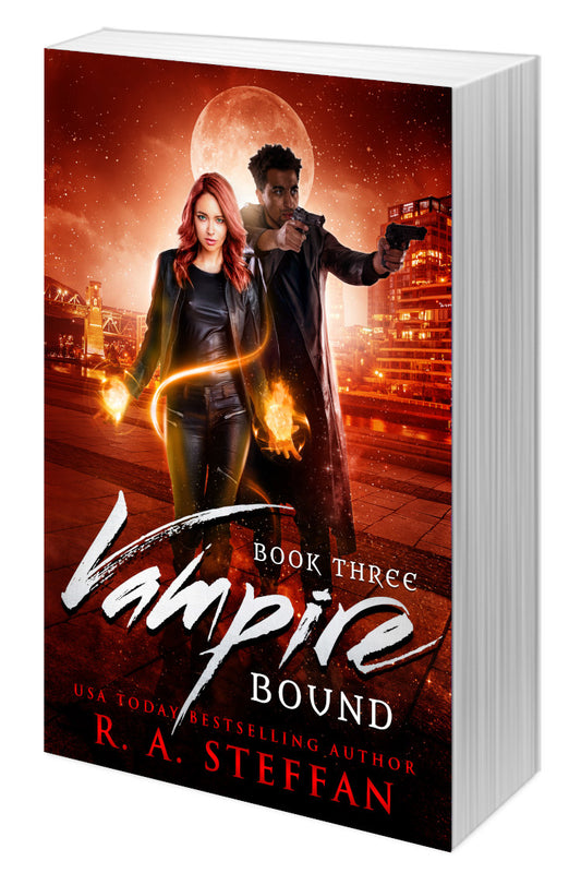 Vampire Bound Book Three cover, paranormal romance paperback